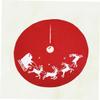 LIFKICH Elk Pattern Christmas Tree Skirt Decorative Faux Fur Tree Carpet Xmas Decor for Indoor view 2
