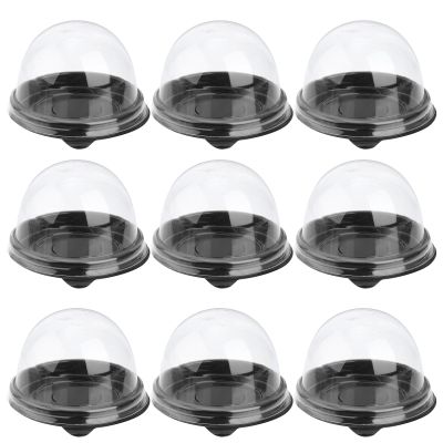 50pcs Egg Yolk Crisps Packing Box, Clear Small Round Muffin Containers, Single Egg Yolk Crisps Holder, Small Pastry Container Holder for Wedding, Birthday Party Favor Boxes