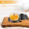 50pcs Egg Yolk Crisps Packing Box, Clear Small Round Muffin Containers, Single Egg Yolk Crisps Holder, Small Pastry Container Holder for Wedding, Birthday Party Favor Boxes view 3