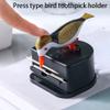 BNVXR Fashion Toothpick Holder Automatic Toothpick Holders Container Plastic Toothpick Dispenser Pocket Toothpick Holder Chic view 3