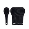 MOOWI Tablespoons Set of 10 Ceramic Soup Spoons, Porcelain Soup Spoon, Soup Spoon, Dinner Spoon, Soup Dumpling Spoon (4.9in) White/black/blue/red/green Five Colors Serving Spoon (Color : Black) view 1
