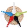 MOOWI Tablespoons Set of 10 Ceramic Soup Spoons, Porcelain Soup Spoon, Soup Spoon, Dinner Spoon, Soup Dumpling Spoon (4.9in) White/black/blue/red/green Five Colors Serving Spoon (Color : Black) view 3