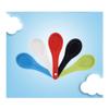 MOOWI Tablespoons Set of 10 Ceramic Soup Spoons, Porcelain Soup Spoon, Soup Spoon, Dinner Spoon, Soup Dumpling Spoon (4.9in) White/black/blue/red/green Five Colors Serving Spoon (Color : Black) view 4