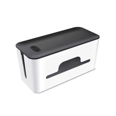 WAOCEO Cable Organizer Box Desktop Wire Power Strip Storage Box Large Storage Wires Keeper Holder Cable Management Boxes Organizer with Non-Slip Feet, ABC Material Cable Management Box (Size : A)