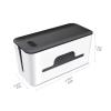 WAOCEO Cable Organizer Box Desktop Wire Power Strip Storage Box Large Storage Wires Keeper Holder Cable Management Boxes Organizer with Non-Slip Feet, ABC Material Cable Management Box (Size : A) view 2