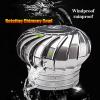FENGZEQUAN Turbine Ventilator,Rotating Chimney Cowl,Steel Rotating Chimney Cowl Cap Spinner Anti-Downdraught Pipefitter,for Houses Factory Attic Farm Rotating Chimney Cowl Cap (Size : 160mm/6.3in) view 3