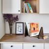 Minimalist Wooden Bookshelf, high School Student Desktop Bookshelf, Solid Wood Upright Bookshelf, Adjustable Wooden Shelf (White) view 3