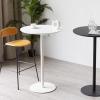 Antourlamm Round Side Table Base Pedestal Table, White Dining Table Modern Kitchen Table Small Spaces Counter Bar Height Table for Events or Home Use (Size : 40x62cm) view 2