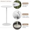 Antourlamm Round Side Table Base Pedestal Table, White Dining Table Modern Kitchen Table Small Spaces Counter Bar Height Table for Events or Home Use (Size : 40x62cm) view 4