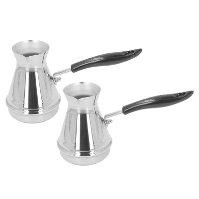 2PCS Turkish Coffee Pot, Coffee Pot Warmer Coffee Decanter Stovetop Milk Steamer Milk Warmer for Coffee Milk Warmer Pot(850ml)