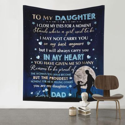 Xsovgoi To My Daughter Tapistry Home Decor Tapestries For Bedroom,Wall Tapestry 60"X51"