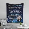 Xsovgoi To My Daughter Tapistry Home Decor Tapestries For Bedroom,Wall Tapestry 60"X51" view 2