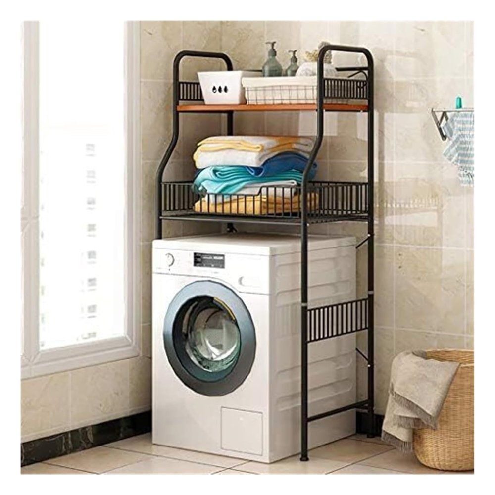 Freestanding Washing Machine Organizer Laundry Room Storage Shelf Bathroom Organizer, Laundry Room Balcony Shelving Units,Heavy Duty Laundry Room Space Saver and Organization Shelves WEWYQSJXBXF-4122(