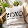 Guangpat Valentines Day Pillow Covers 24x24in XOXO The Original Love Letters Pillow Case Cushion Cover Valentine Throw Pillow Romantic Decor 14 February Gift for Her view 1