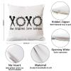 Guangpat Valentines Day Pillow Covers 24x24in XOXO The Original Love Letters Pillow Case Cushion Cover Valentine Throw Pillow Romantic Decor 14 February Gift for Her view 2