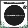 50 Black Paper Place Mats Black Round Disposable Table Mats Decorative Placemats for Wedding Banquet Party Tableware Decor view 2