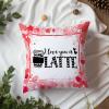 Guangpat I Love You A Latte Throw Pillow Covers 16x16in Valentine's Day Pillow Cases Valentine Cushion Cover Accent Pillowcase Romantic Decor for Sofa Living Room Bedroom view 3