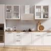 Furnaza Kitchen Wall Cabinets 4 Doors - Laundry Wall Mounted Storage Cabinets with Acrylic Glass Doors in White, 24" W x 2Pcs view 1