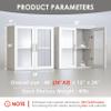 Furnaza Kitchen Wall Cabinets 4 Doors - Laundry Wall Mounted Storage Cabinets with Acrylic Glass Doors in White, 24" W x 2Pcs view 2