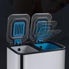 Trash Can Garbage Can Garbage Bin Pedal Bin with Lid, Dual Sections Rectangular Kitchen Step Trash Can, Stainless Steel Garbage Can Rubbish Bin Bathroom Kitchen Trash Can (Color : A, Size : 24L) view 4