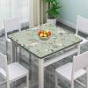 AngelSept Green LeavesElastic Edge Square Fitted Tablecloth, Bird Polyester Table Cloth, for Indoor Outdoor Kitchen Home Party Dinner Patio, Fit for 48" x 48"Square Table view 2