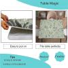 AngelSept Green LeavesElastic Edge Square Fitted Tablecloth, Bird Polyester Table Cloth, for Indoor Outdoor Kitchen Home Party Dinner Patio, Fit for 48" x 48"Square Table view 3