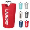 Twira 90L Large Laundry Basket, Laundry Hamper Stands Up Well, Laundry Bag with Padded Handles, Waterproof Clothes Bin Collapsible, Clothes Hamper for Bathroom, Laundry, College (Red) view 1