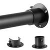 Closet Rods for Hanging Clothes, 1.3 Inch Diameter Heavy Duty Closet Rod 17-75 Inch Adjustable Clothes Hanging Bar Metal Black Shower Curtain Rods for Closet, Wardrobes, Bathroom, Windows view 1