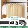 Closet Rods for Hanging Clothes, 1.3 Inch Diameter Heavy Duty Closet Rod 17-75 Inch Adjustable Clothes Hanging Bar Metal Black Shower Curtain Rods for Closet, Wardrobes, Bathroom, Windows view 4