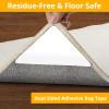 Daisyhome 16 PCS Rug Tape, Rug Pad Gripper for Hardwood Floors, Double Sided Adhesive Carpet Tape, Reusable Anti Slip Rug Grips for Area Rugs to Keep Rug Corners Flat view 3