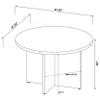 Coaster Home Furnishings - Jamestown - Engineered Wood - Round Dining Table with X-Cross Base - Kitchen, Breakfast Nook - 47-Inch - Mango - 183021 view 3
