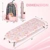 APEXCHASER Small Ironing Board with Iron Holder, Compact Iron Board with Non-Slip Feet, Portable Tabletop Ironing Board with Cotton Cover for Small Spaces and Travel, Pink view 2