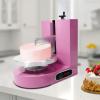 Cake Decorating Machine, Electric Cake Icing Machine Automatic Cake Frosting Machine Adjustable Butter Cake Scraper Professional Cake Decorating Tools for 4-12 inch Cakes (Pink) view 1