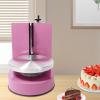 Cake Decorating Machine, Electric Cake Icing Machine Automatic Cake Frosting Machine Adjustable Butter Cake Scraper Professional Cake Decorating Tools for 4-12 inch Cakes (Pink) view 4