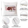 Guangpat Valentine's Day Pillow Covers 24x24in Let All That You Do Be Down Love Pillow Case Cushion Cover Valentines Throw Pillow Romantic Decor 14 February Gift for Her view 2