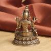 MANGOUSONG Brass Home Decor,5.5x3.8cm Height Green Tara Small Copper Statues Tantric Statues Buddha Statue Buddhism Buddhist Figure Figurine Desktop Craft view 2