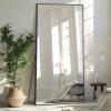 MELOMOIR 71"x32" Large Mirror Full Length, Oversized Floor Mirror Full Length for Bedroom Living Room Cloakroom Gym, Hanging Standing or Leaning Full Body Mirror with Stand, Black Aluminum Alloy Frame view 1