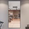 MELOMOIR 71"x32" Large Mirror Full Length, Oversized Floor Mirror Full Length for Bedroom Living Room Cloakroom Gym, Hanging Standing or Leaning Full Body Mirror with Stand, Black Aluminum Alloy Frame view 4