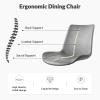 AmoUnico Dining Chairs, Modern PU Leather Dining Room Chair with Sturdy Metal Legs, Upholstered Seat Dinner Chairs Accent Side Chairs for Indoor Kitchen Living Room (Grey, Set of 6) view 3