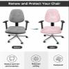 AMZRicher Valentine's Office Chair Cover Stretchable Computer Chair Seat Cover Backrest Slipcovers, Stretchable Rotating Desk Chair Seat Cushion Split Protectors Spring Flower Leaves Pink Love Heart view 2