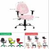 AMZRicher Valentine's Office Chair Cover Stretchable Computer Chair Seat Cover Backrest Slipcovers, Stretchable Rotating Desk Chair Seat Cushion Split Protectors Spring Flower Leaves Pink Love Heart view 4