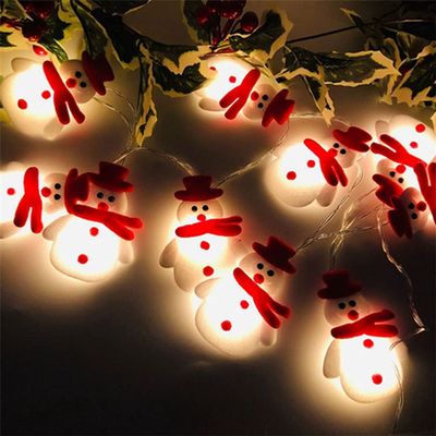 1. 6m 10LED Snowman Christmas Tree LED Garland String Light Christmas Decoration for Home (Color : A Size : One Size) (A One Size)