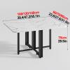 Folding Dining Table, Drop Leaf Tables For Small Spaces, Solid Wood Kitchen Table, Movable Kitchen Table Extendable Versatile Table, Foldable Dining Table, Space Saving Foldable In 3 Forms ( Color : W view 2