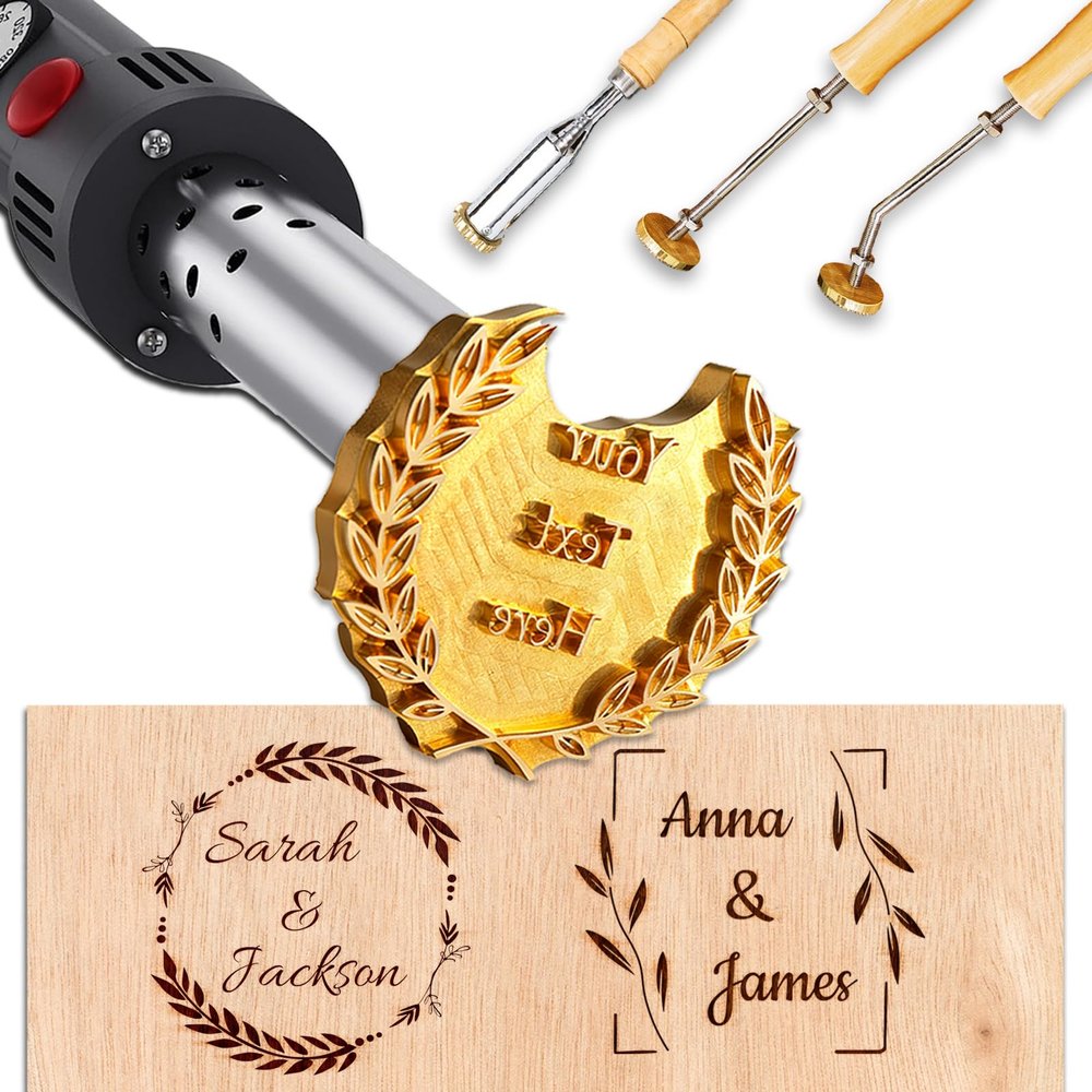 Bliver Custom Branding Iron for Wood Personalized Electric Logo Metal Branding Iron Durable Leather Iron Stamp Wedding Gift Handcrafted by Design for Meat Wood Paper Plastic-2"