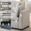 Armless Grey Cloud Couch,Chenille Comfy Modular Couch with Deep Seat, 31.5" x 39.76" Oversized Armless Sofa Chair for Living Room,Bedroom view 2