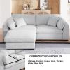 Armless Grey Cloud Couch,Chenille Comfy Modular Couch with Deep Seat, 31.5" x 39.76" Oversized Armless Sofa Chair for Living Room,Bedroom view 3