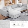 Armless Grey Cloud Couch,Chenille Comfy Modular Couch with Deep Seat, 31.5" x 39.76" Oversized Armless Sofa Chair for Living Room,Bedroom view 4
