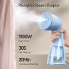 HiLIFE Steamer for Clothes, 1100W Clothes Steamer, Fast Wrinkle Removal with Large 300ml Tank, Ideal for All Fabrics, Easy to Use, Compact and Portable Travel Garment Steamer view 2