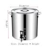 Stock Pot With Spigot - Stainless Steel Stock Pot, Round Stock Pot With Soft-Touch Handles, Stainless Steel Soup Stockpot Composite Bottom 5-65L Wine Bucket,Thicken Milk Can With Tap Stock Pot ( Size view 3