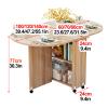 Modern Drop-Leaf Folding Dining Table, Rolling Space Saving Dining Table By 6 Wheels, Dining Table & Expandable Kitchen Table With Drawer & Storage Shelves, For Kitchen/Farmhouse/Living Room ( Color : view 2